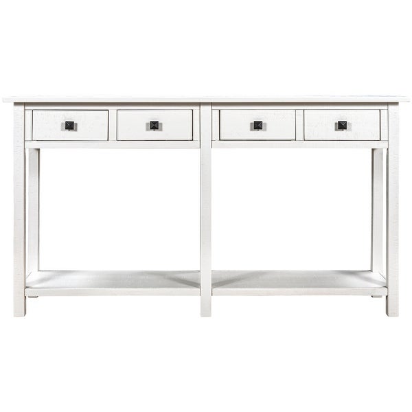 Console Table with Drawer and Bottom Shelf