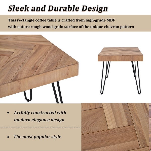 Modern Coffee Table, Easy Assembly Tea Table Cocktail Table for Entryway, Living Room and Kitchen