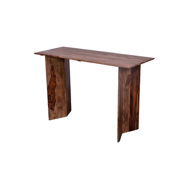Porter Designs Cambria Transitional Solid Sheesham Wood Console Table, Brown