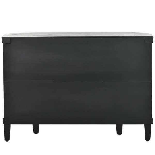 Accent Storage Sideboard with Antique Pattern Doors, Wooden Console Cabinet Suitable for Hallway, Entryway, Living Room, Bedroom