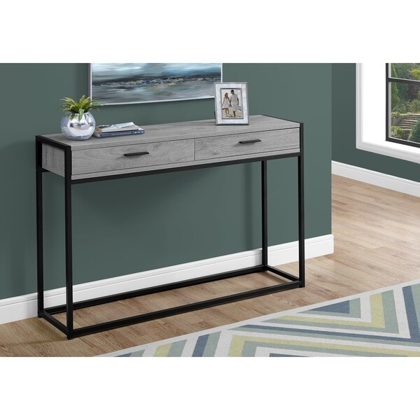 Accent Table, Console, Entryway, Narrow, Sofa, Storage Drawer, Living Room, Bedroom, Metal, Laminate, Contemporary