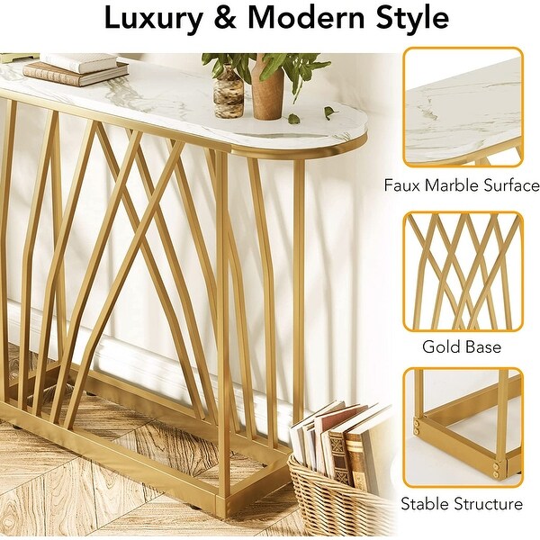 Gold Console Table, 43