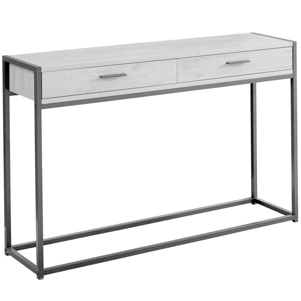 Accent Table, Console, Entryway, Narrow, Sofa, Storage Drawer, Living Room, Bedroom, Metal, Laminate, Contemporary