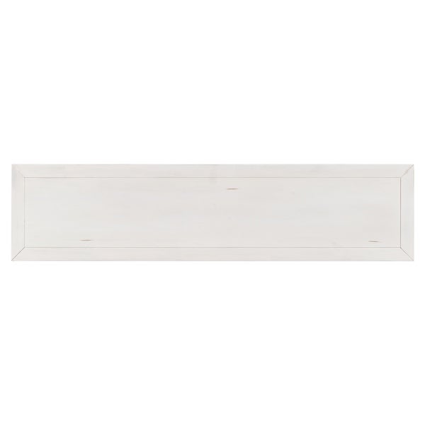 Solid Console Table Double-Storey Tabletop with Three Drawers