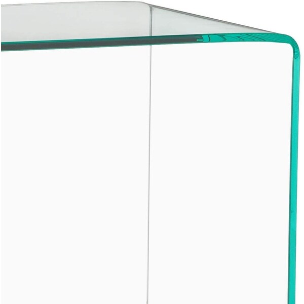 Modern Contemporary Bent Glass Entryway Console Table, 43