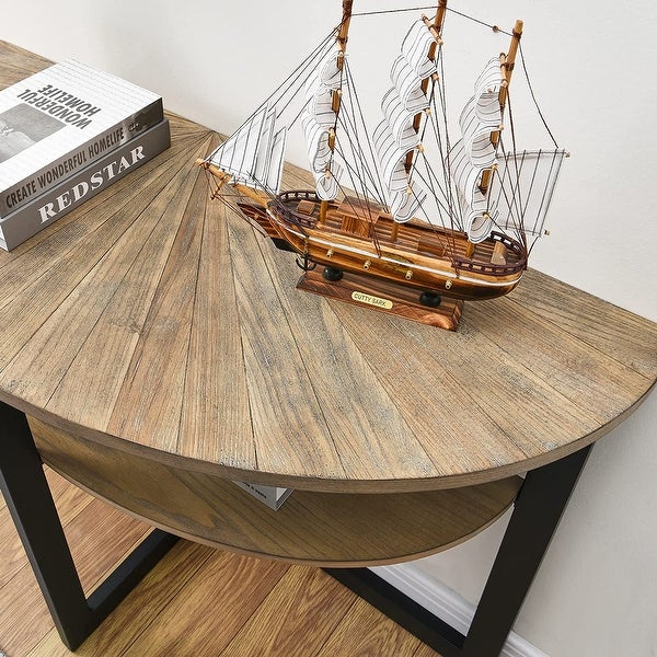 Console Table with Storage 2-Tier Sofa Table - 45