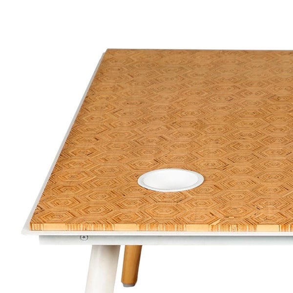 Paige 31 Inch Illusion Rectangular Wooden Coffee Table, Wood Brown, White - 30.1