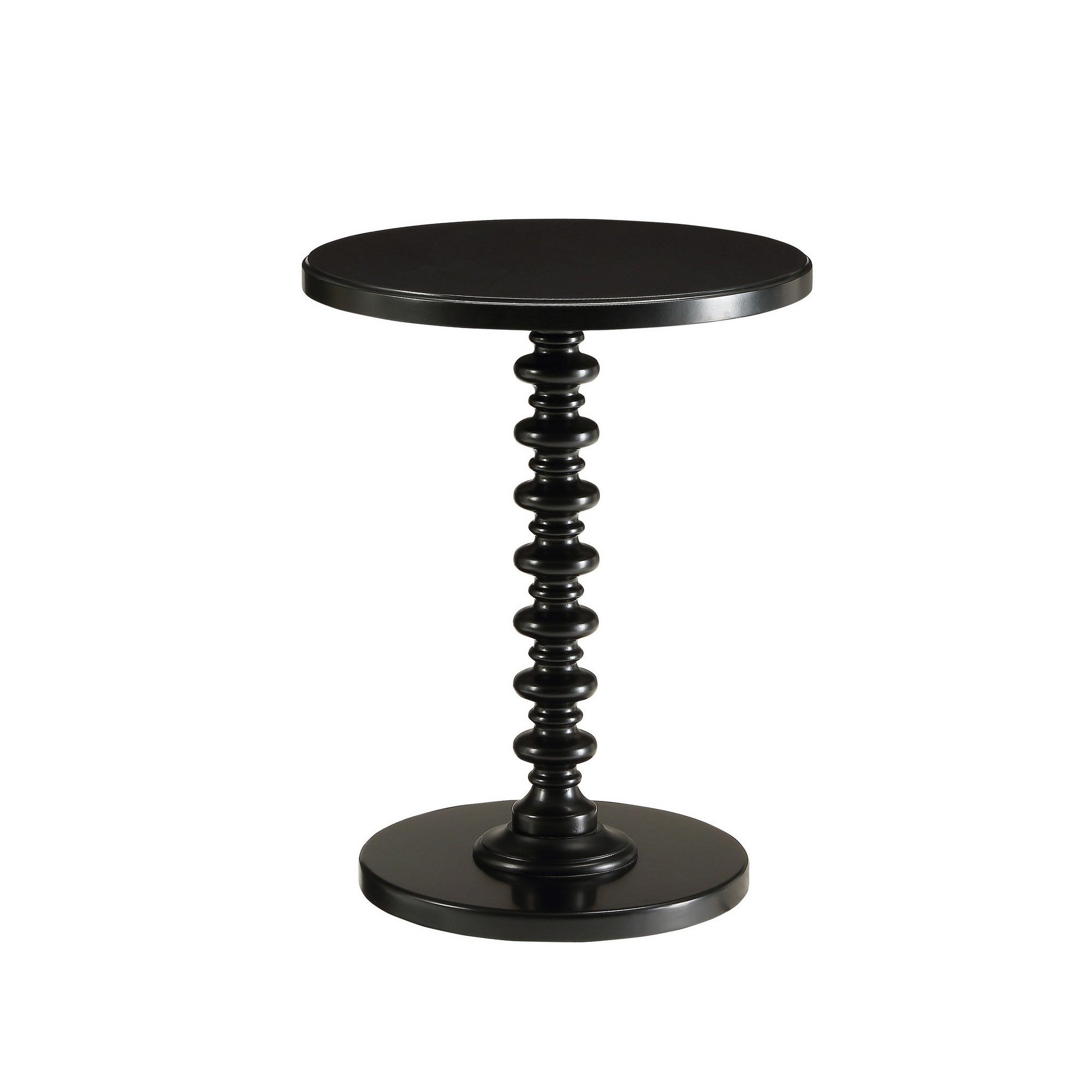 Astonishing Side Table with Round Top, Black
