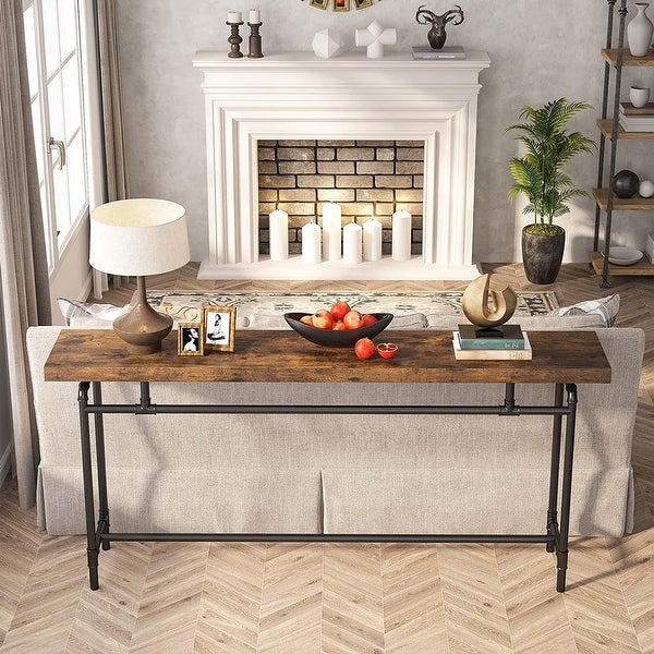 70.9 Inches Console Sofa Table for Living Room, Wood Entryway Table