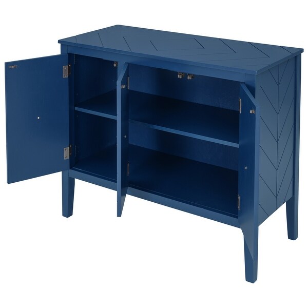 Accent Storage Cabinet Wooden Cabinet with Adjustable Shelf and 3 Doors, Console Tables for Entryway, Living Room, Bedroom