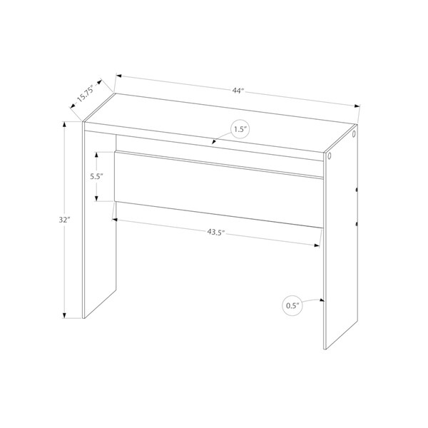 Accent Table, Console, Entryway, Narrow, Sofa, Living Room, Bedroom, Tempered Glass, Laminate, Clear, Contemporary, Modern