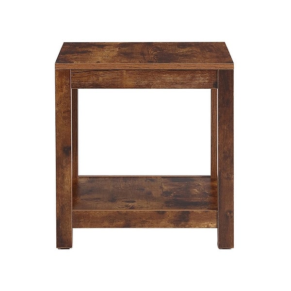 Side Table, 2 Tier Small Space End Table, Modern Night Stand, Sofa table, Side Table with Storage Shelve