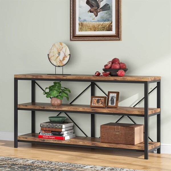 Sofa Console Table, 3 Tiers TV Console Stand, Entryway Table
