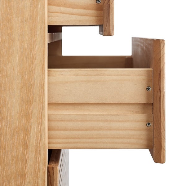 BIKAHOM Solid Wood 3 Drawer Dresser for Bedroom, Storage Organizer for Hallway,Stylish Dressers, Side Table for Living Room