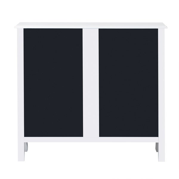 Accent Storage Cabinet with 2 Doors,Pure Hand Drawn,Solid Wood Legs