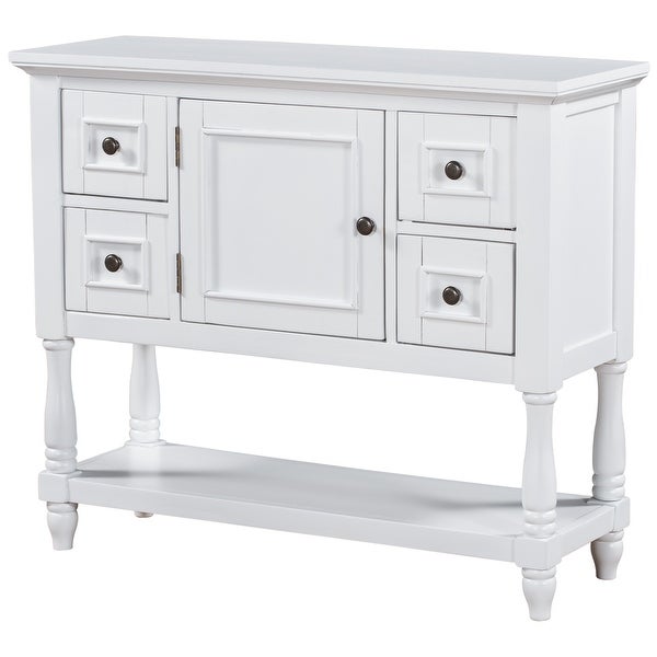 Modern Console Table Sofa Table for Living Room with 4 Drawe
