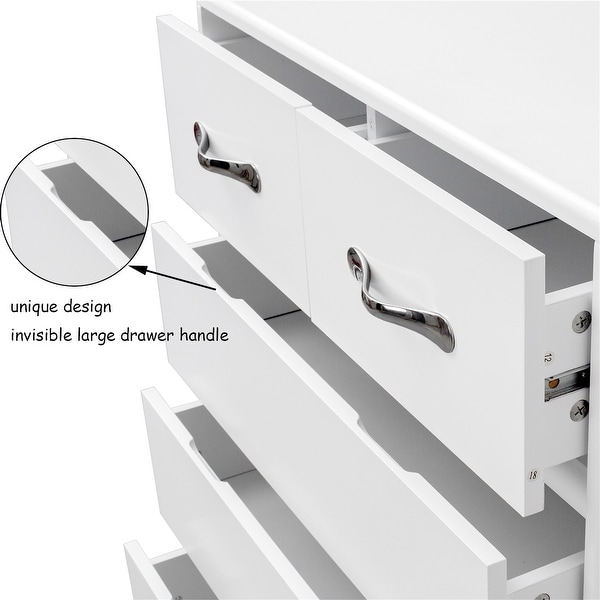 Six drawer Side Table-Grey,3 Times Painting Process,Simple design