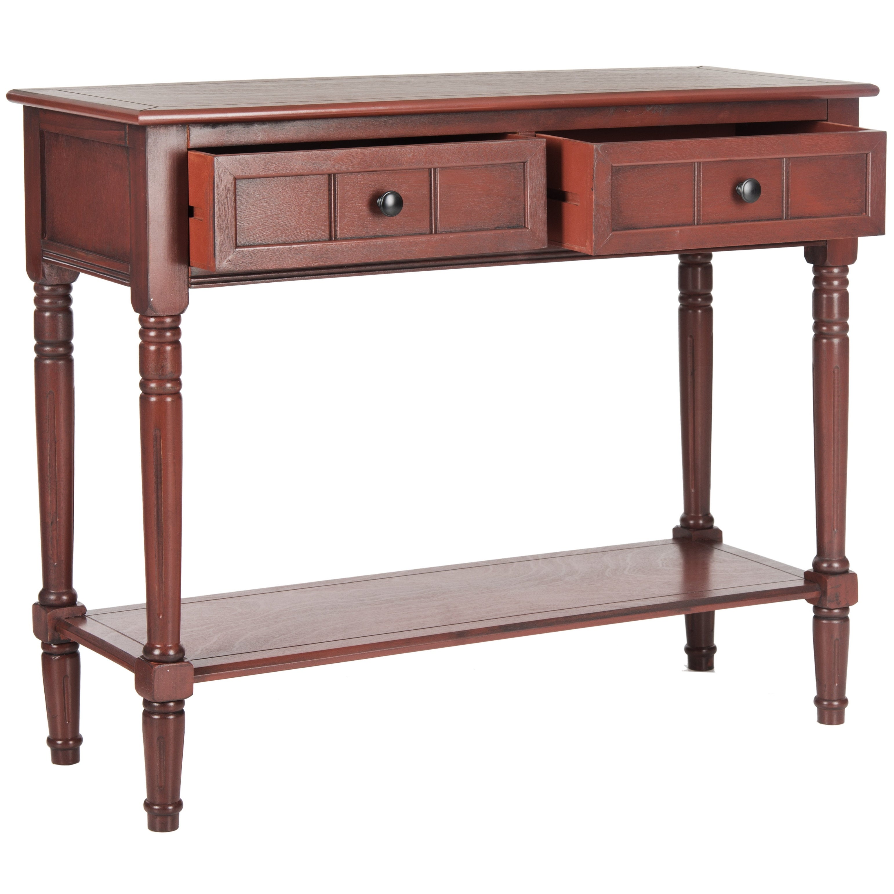 Samantha Contemporary 2 Drawer Console, Red