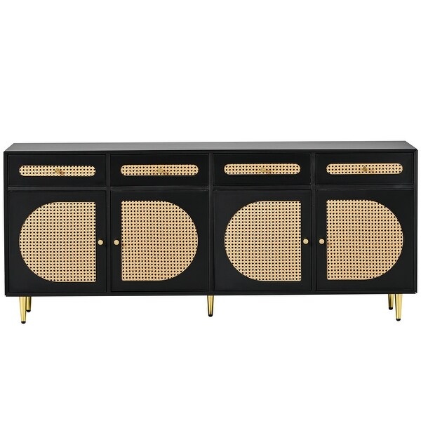 Rattan Door TV Stand for TVs up to 65