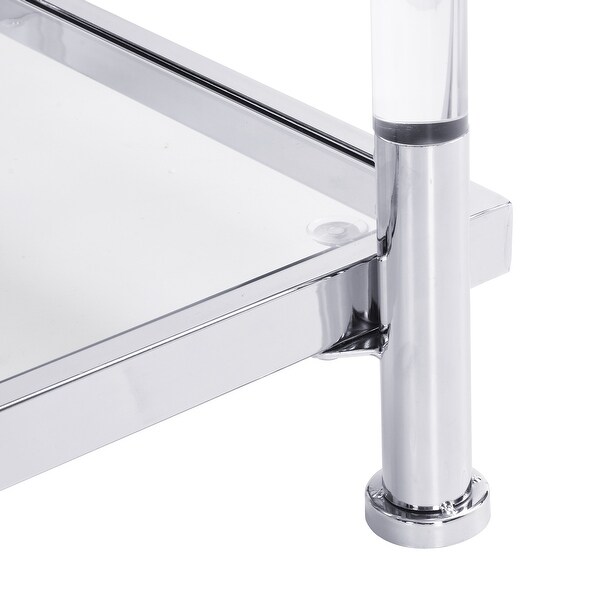 Acrylic Glass Side Table,Chrome Sofa Table, Console Table