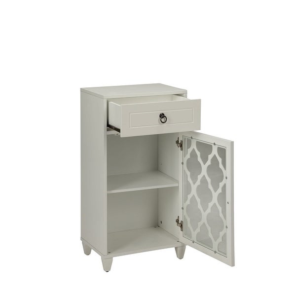 Faddish Side Table, White