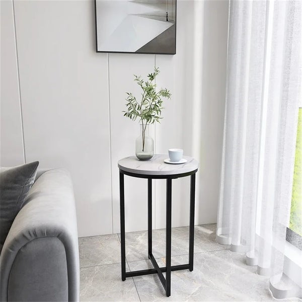 Side Table,End Table,Black and White