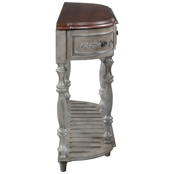 52'' Modern and Contemporary Curved Console Table Sofa Table Entryway Table with 4 Drawers and 1 Shelf