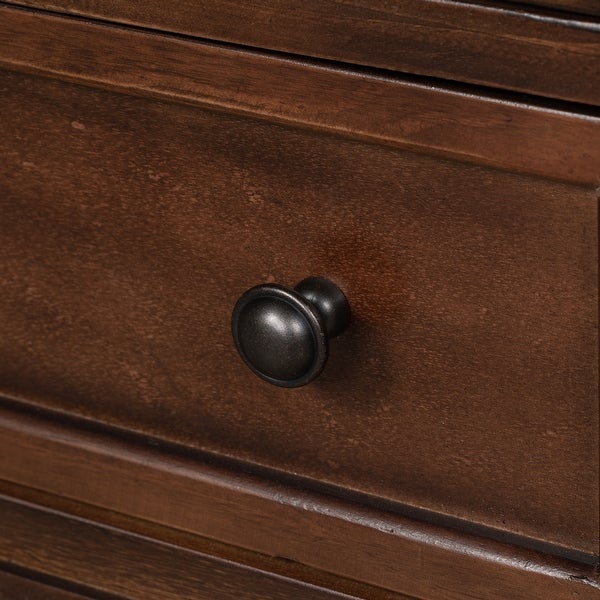 Simple Exquisite Storage Wood Cabinet with 3-Drawer, End Table with Pull out Tray for Living Room, Bedroom, Kitchen, Dining Room