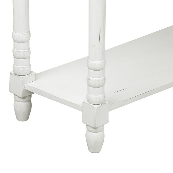 Nestfair Rectangular Console Table with Drawers and Shelf