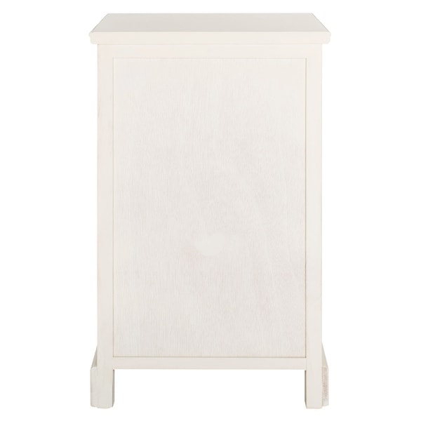 SAFAVIEH Griffin White Storage Side Table - 17.7