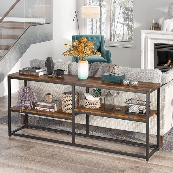Sofa Table, Extra Long Narrow Console Table Behind Sofa Couch