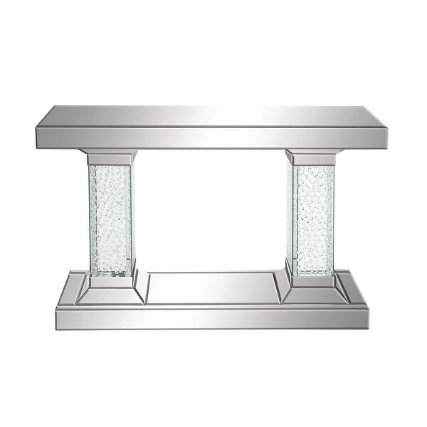 Clear MDF Glam Console Table 31 x 42 x 13 - 42 x 13 x 31