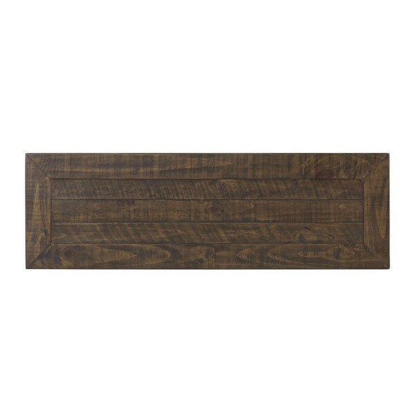 Fiya 50 Inch Coastal Sofa Console Table, 2 Drawers, 2 Shelves, Brown, White