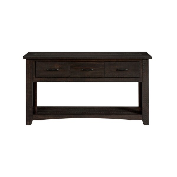 Rustic Collection Sofa- Console Table, Espresso