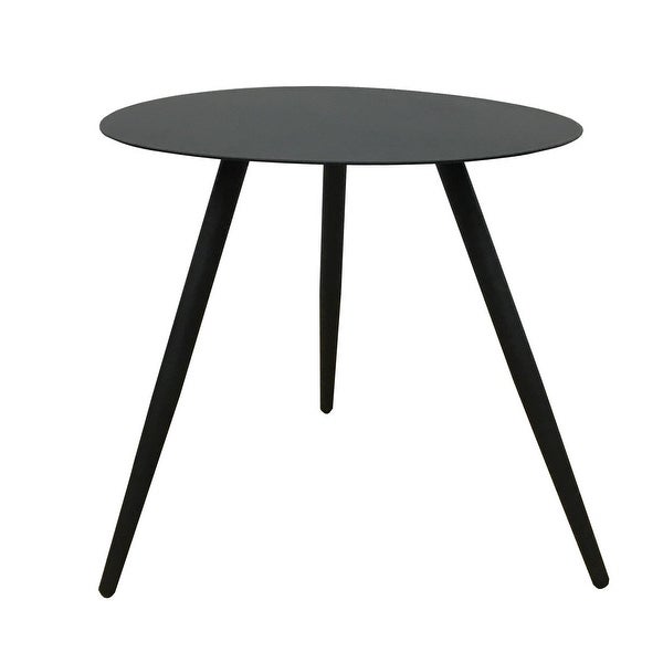 Ryker Metal Outdoor Nesting Side Tables, Black