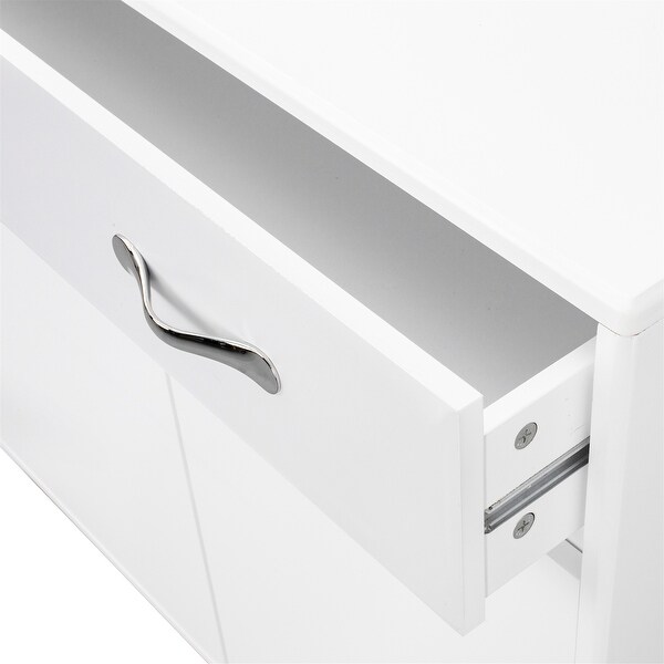 Three Doors Side Table-Grey,3 Times Painting Process,Simple design