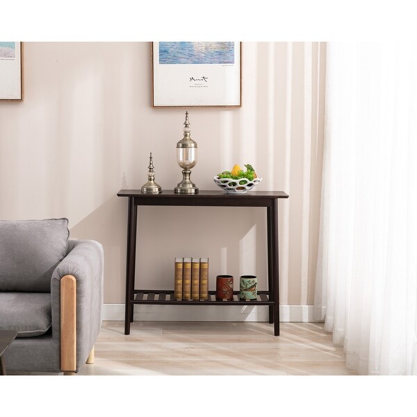 Connexion Decor Sauburn Console Table, Dark Walnut
