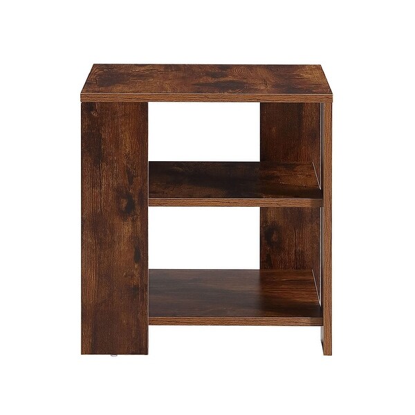 3 Tier Square End Table Simple Style Design Side Table with Storage Nightstand for Living Room, Bedroom, Sofa, Hall