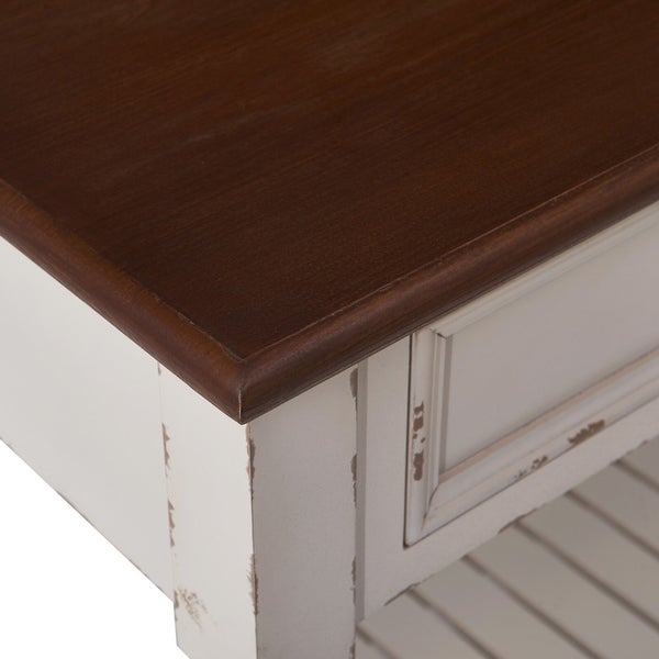 ClickDecor Baker Console Table, Antique White