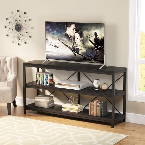 Sofa Table, 3 Tiers Console Table, Narrow Long Sofa Table