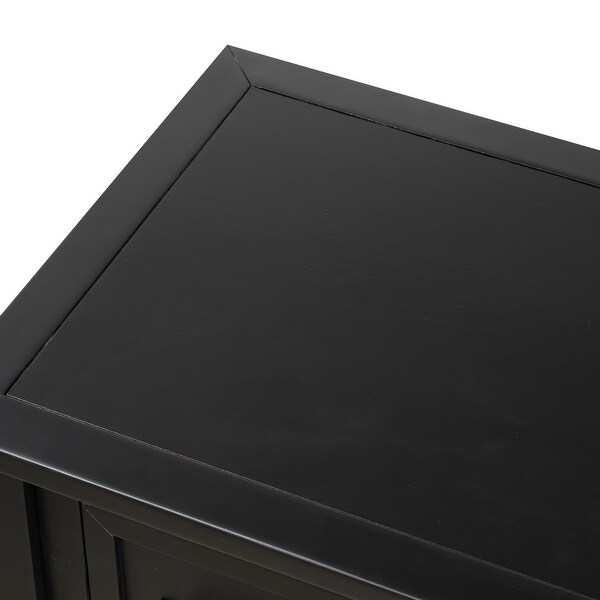 Console Table with 4 Drawers, 1 Cabinet and 1 Shelf
