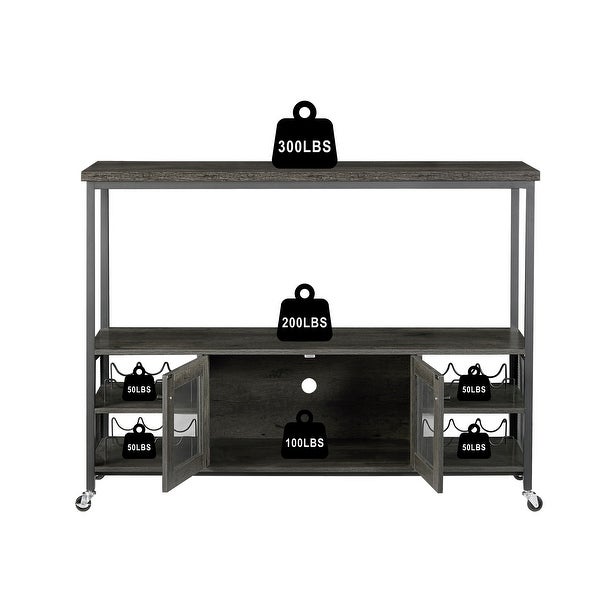 Wine shelf table, modern wine bar cabinet, console table, bar table, TV cabinet, sideboard with storage compartment