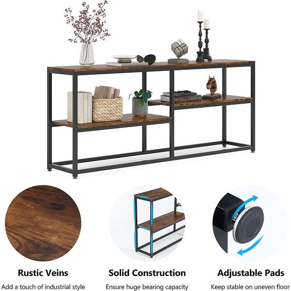 Sofa Table, Extra Long Narrow Console Table Behind Sofa Couch