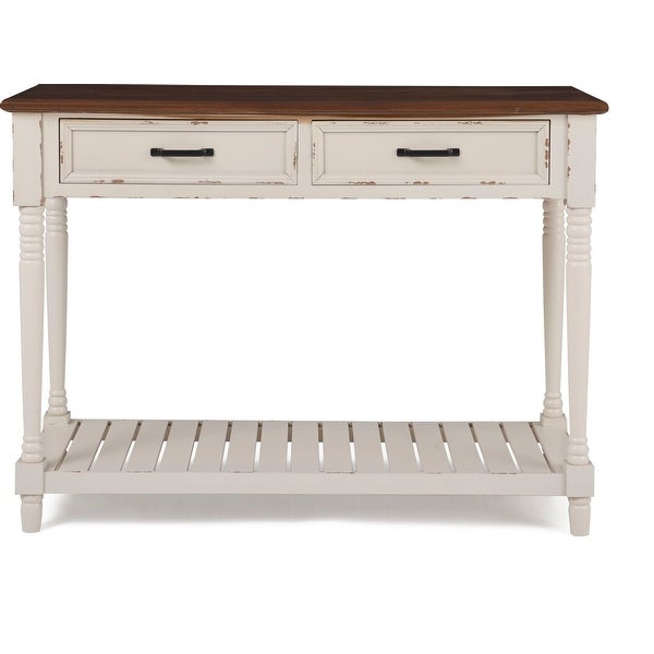 ClickDecor Baker Console Table, Antique White
