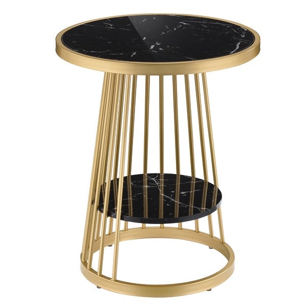 Furniture of America Alioto Contemporary Steel 17-inch Side Table