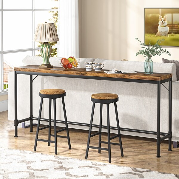 71-Inch Long Narrow Console Table, 37.4 Inches Height Bar Table