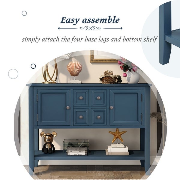 Cambridge Series Buffet Sideboard Console Table with Bottom Shelf ,Foyer Sofa Table Narrow for Entryway, Living Room, Hallway