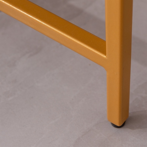End/Side Table, Night Stand 2-Piece Set, Square Sintered stone Top