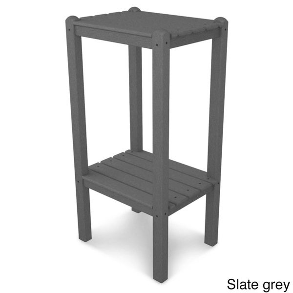 POLYWOOD Two Shelf Bar Side Table