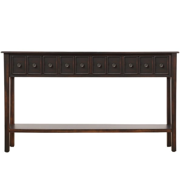 Rustic Entryway Console Table, 60